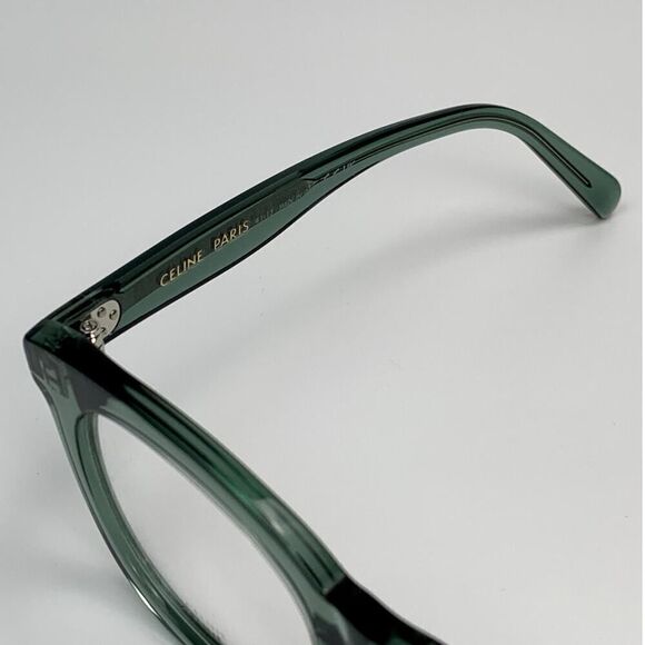 NEW Celine Eyeglasses CL5004IN 48093 Square Transparent Teal Unisex Authentic - Picture 4 of 10